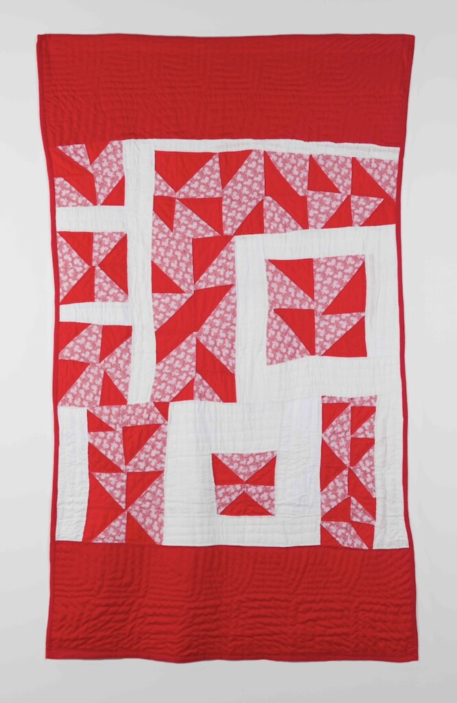 Rosie Lee Tompkins' red and pink quilt